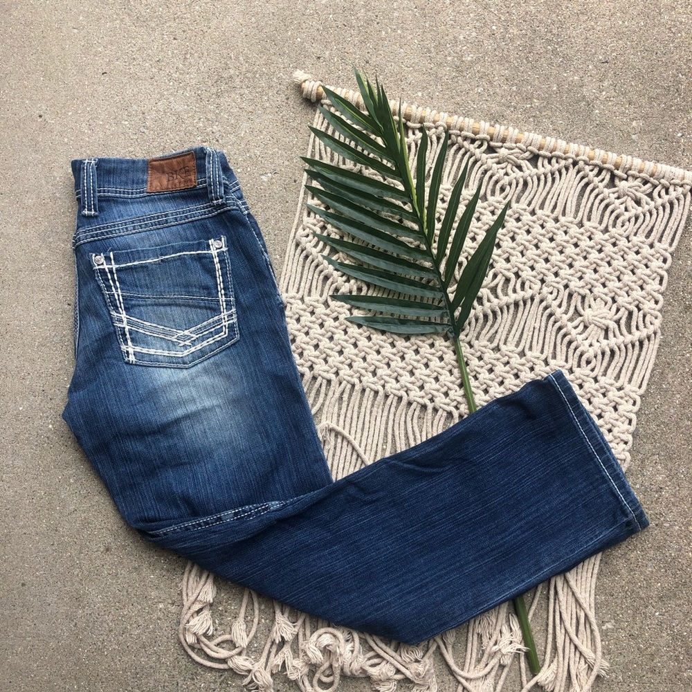 BKE Dark Blue Cropped Ankle Jeans